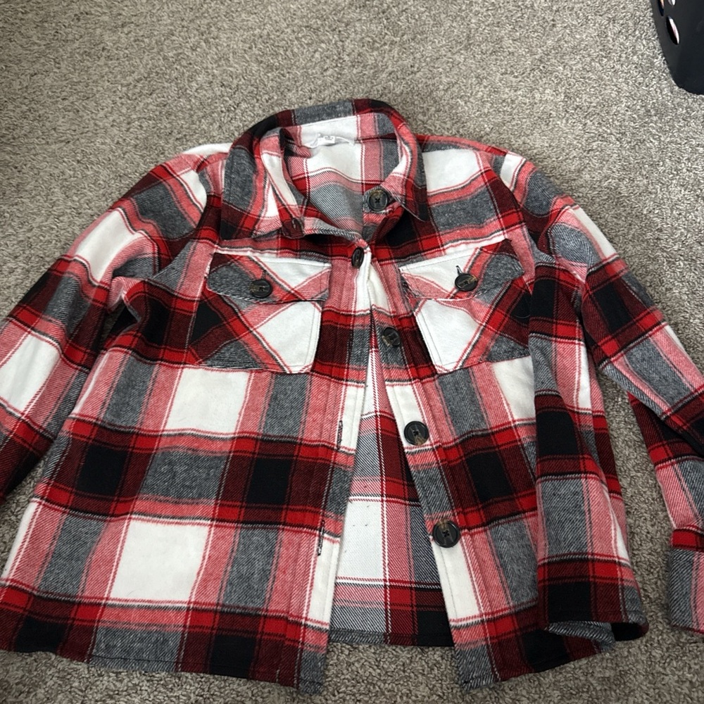 BB Dakota Red and Black Checkered Jacket